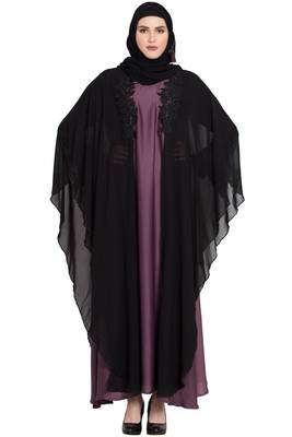 Dubai Black Designer patch kaftaan  abaya 1