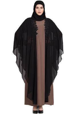 Black plain nida abaya 1