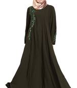 Green plain kashibo abaya