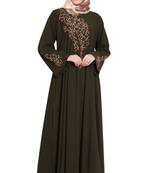 Green plain kashibo abaya