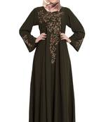 Green plain kashibo abaya