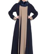 Navy-blue Shrug style kashibo abaya