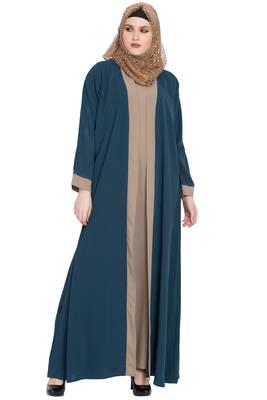 Blue plain kashibo abaya 1