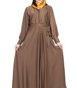 Gold plain nida abaya