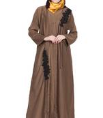 Gold plain nida abaya