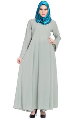 Light-green plain kashibo abaya 1