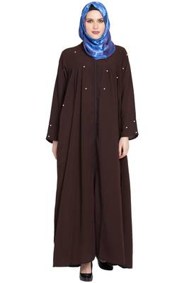 Coffee plain kashibo abaya 1
