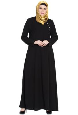 Black plain kashibo abaya 1