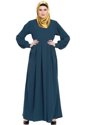 Teal plain kashibo abaya 1