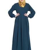 Teal plain kashibo abaya
