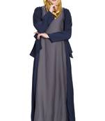 Blue plain nida abaya