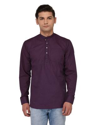 Blue Woven Cotton Men Kurtas 1