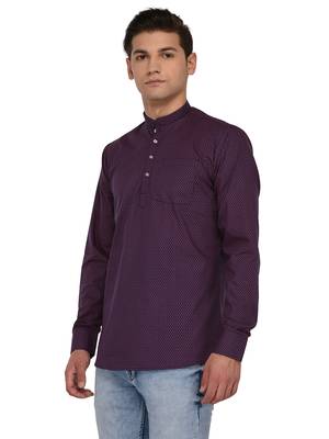 Blue Woven Cotton Men Kurtas 2