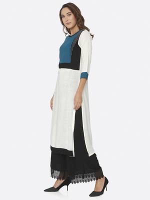 White solid rayon kurtas-and-kurtis 3