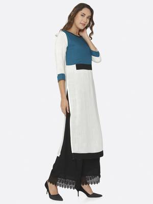 White solid rayon kurtas-and-kurtis 4