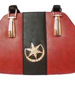Maroon & Black Color PU Sling Bag For Women's & Girls