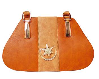 Tan & Peach Color PU Sling Bag For Women's & Girls 1