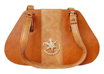 Tan & Peach Color PU Sling Bag For Women's & Girls 4