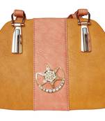 Peach Color PU Sling Bag For Women's & Girls
