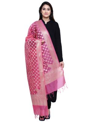 Women's Banarasi Cotton Silk Chanderi Jacquard Dupatta 1