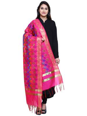 Women's Banarasi Cotton Silk Chanderi Jacquard Dupatta 1