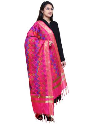 Women's Banarasi Cotton Silk Chanderi Jacquard Dupatta 2