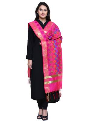 Women's Banarasi Cotton Silk Chanderi Jacquard Dupatta 3