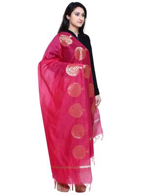 Women's Banarasi Cotton Silk Chanderi Jacquard Dupatta 2