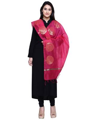 Women's Banarasi Cotton Silk Chanderi Jacquard Dupatta 3