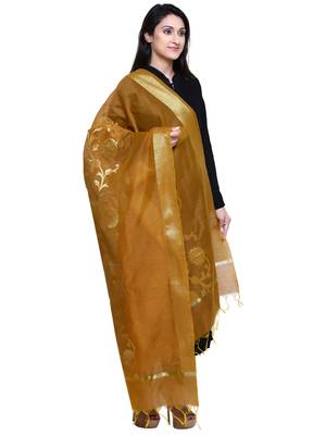 Women's Banarasi Cotton Silk Chanderi Jacquard Dupatta 2