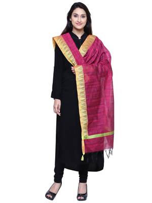 Women's Banarasi Cotton Silk Chanderi Jacquard Dupatta 3