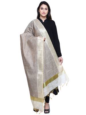 Women's Banarasi Cotton Silk Chanderi Jacquard Dupatta 1