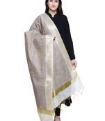 Women's Banarasi Cotton Silk Chanderi Jacquard Dupatta