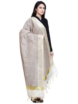 Women's Banarasi Cotton Silk Chanderi Jacquard Dupatta 2
