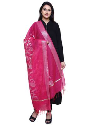 Women's Banarasi Cotton Silk Chanderi Jacquard Dupatta 1