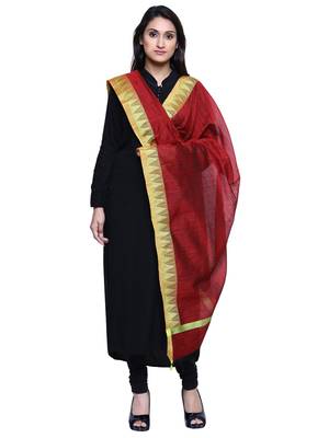 Women's Banarasi Cotton Silk Chanderi Jacquard Dupatta 3