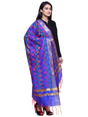 Women's Banarasi Cotton Silk Chanderi Jacquard Dupatta 2