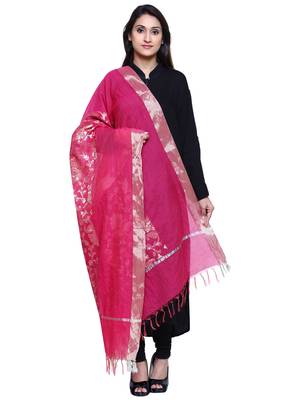 Women's Banarasi Cotton Silk Chanderi Jacquard Dupatta 1