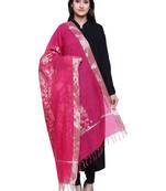 Women's Banarasi Cotton Silk Chanderi Jacquard Dupatta