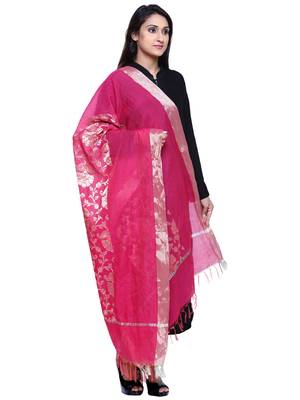 Women's Banarasi Cotton Silk Chanderi Jacquard Dupatta 2