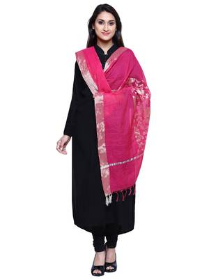 Women's Banarasi Cotton Silk Chanderi Jacquard Dupatta 3