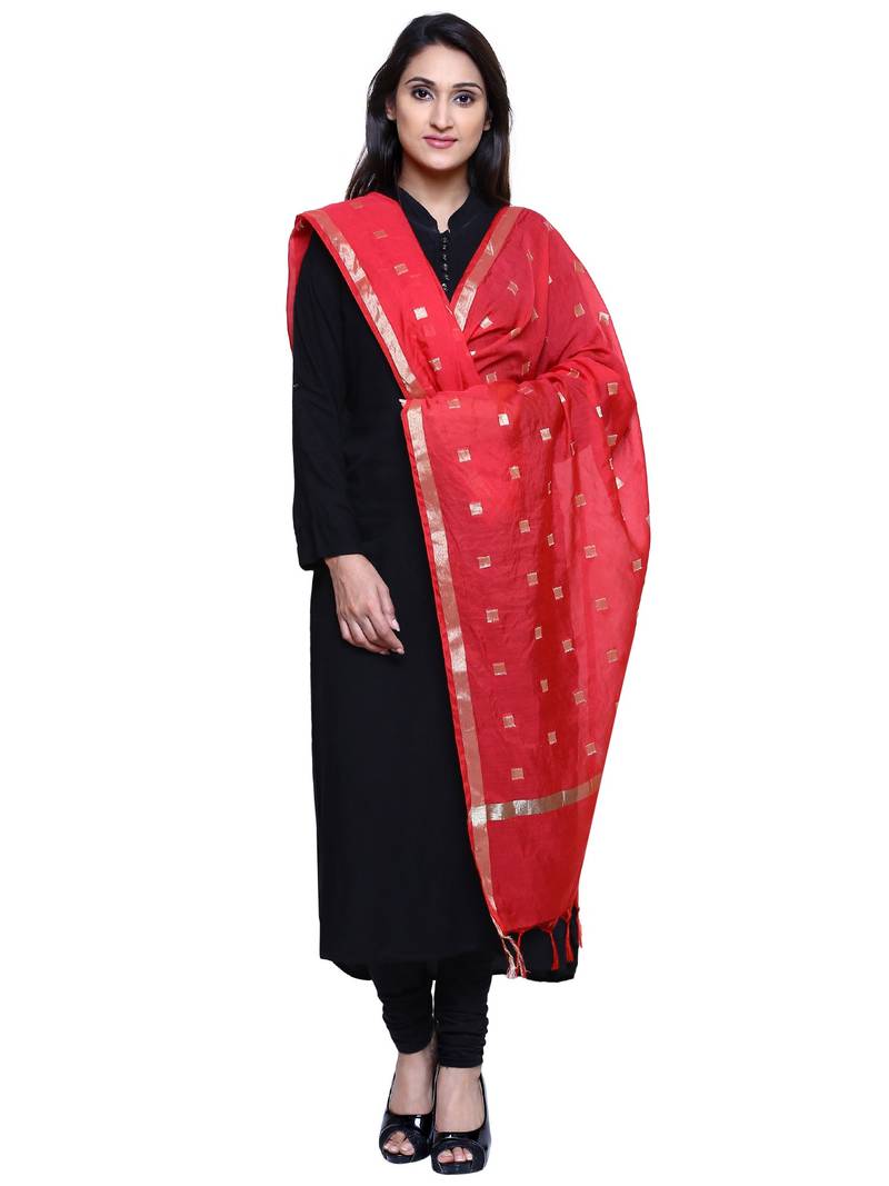 Women's Jacquard Banarasi Woven Heavy Poly Silk Dupatta ( 70FD101,Free Size) main image 1
