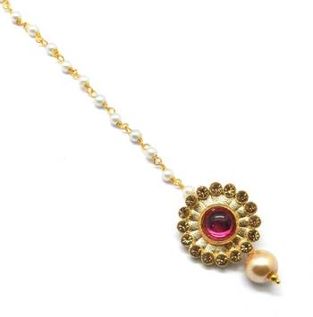 Gold Plated Maang Tikka For Women & Girls 2
