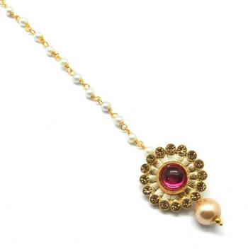 Gold Plated Maang Tikka For Women & Girls 3