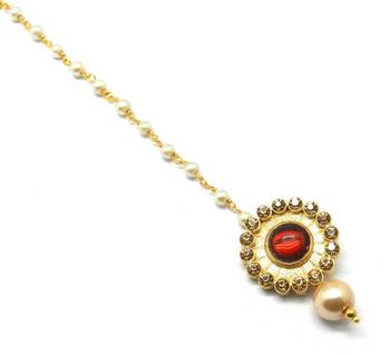 Gold Plated Maang Tikka For Women & Girls 1