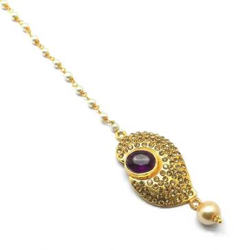 Gold Plated Maang Tikka For Women & Girls 2
