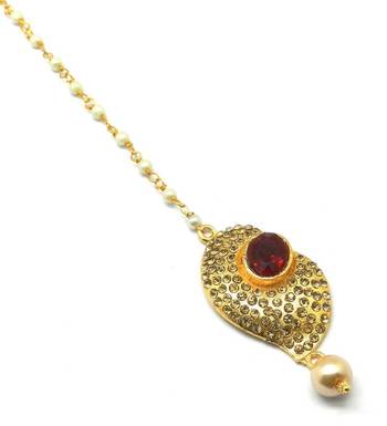 Gold Plated Maang Tikka For Women & Girls 2