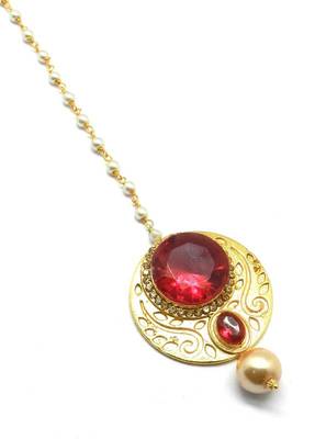 Gold Plated Maang Tikka For Women & Girls 2