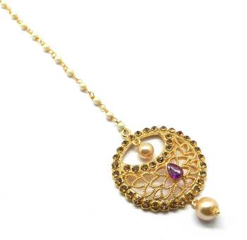 Gold Plated Maang Tikka For Women & Girls 2
