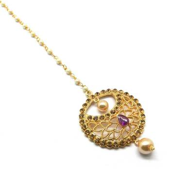 Gold Plated Maang Tikka For Women & Girls 3